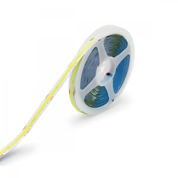 Bandă LED COB Modernă cu Lumina Caldă – Iluminat Rafinată și Versatil, 12W/M, 5m/Rola, 12V