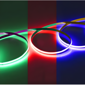 Bandă LED COB RGB Premium – Iluminat Fascinant cu 22W/M pentru Atmosferă Dinamică, 5m/Rola, 24V