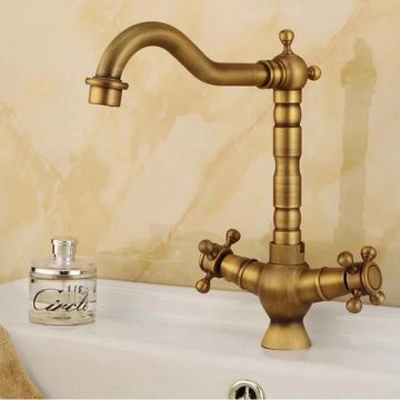 Baterie Lavoar Bronz Antichizat Model OD01/D – Design Clasic și Eleganță pentru Baia Ta
