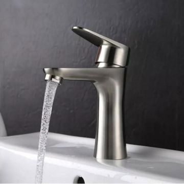Baterie Lavoar, Inox Satinat, Model MP005 – Design Elegant și Durabil pentru Baia Ta