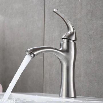 Baterie Lavoar, Inox Satinat Model MP015 – Design Modern și Durabilitate pentru O Experiență Premium în Baie.