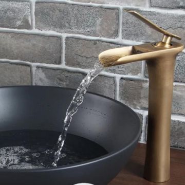 Baterie Lavoar Tip Cascadă, Bronz Antichizat Model OD/2060 – Design Clasic și Funcționalitate Premium pentru Baia Ta