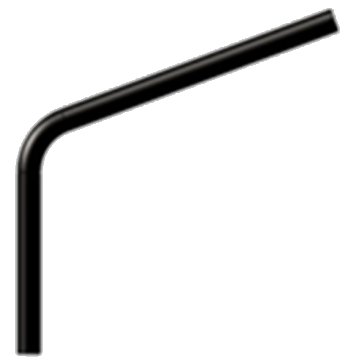 Brat D60mm 40+60cm 100cm, NEGRU, 120 grade