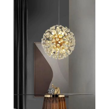 Candelabru de cristal sferic, eleganță clasică – DM23532/300 – Iluminare rafinată și stil deosebit pentru orice încăpere.