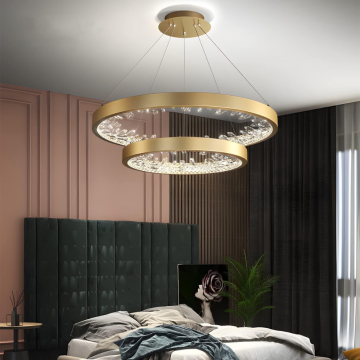 Candelabru de Lux DM Living, Model DM23529/40+60 Auriu – Eleganță Modernă și Iluminare LED pentru Un Decor Strălucitor