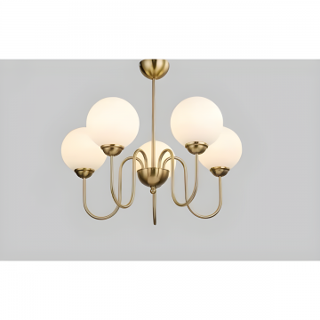 Candelabru Distins Retro Francez cu 5 Brațe E27, DM-DX2411/5 – Iluminat Vintage pentru Atmosfere Rafinante