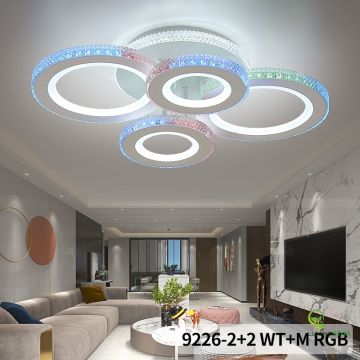 Candelabru LED circular multicolor cu telecomandă – DM9226/2+2 – Iluminare personalizabilă și design modern pentru orice încăpere.