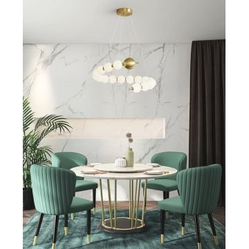 Candelabru LED Luxos cu Globuri și Design Elegant, DM788-10 S, Auriu – Rafinament și Funcționalitate în Orice Cameră