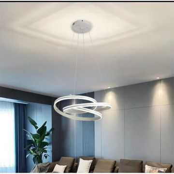 Candelabru LED Modern DM8795/550 – Design Elegant cu Telecomandă și Temperatură de Culoare Reglabilă, Alb
