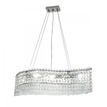 Candelabru Modern cu Cristale Strălucitoare, Model DM7108/900*300, Argintiu – Glamour și Rafinament pentru Orice Spațiu