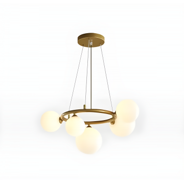 Candelabru Premium cu Globuri LED și Accente Aurii, 60cm DM2332/5 – Un Element Modern pentru Un Decor Luxos