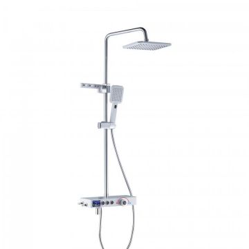 Coloană Duș cu Afisaj MCD Inox Alb Argintiu Model SJG/005 – Combinație Perfectă între Stil și Performanță