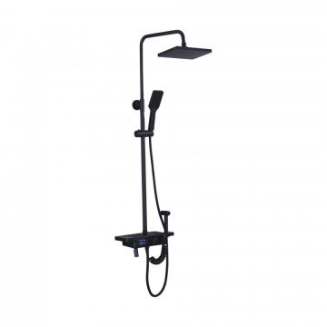 Coloană Duș cu Afisaj MCD, Inox Negru Model SJG/002 – Design Modern și Funcțional pentru Baia Ta