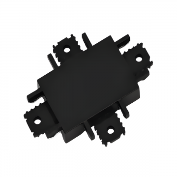 Conector Forma X pentru Sina Magnetică Aplicată, C5, Negru – Element sofisticat ce îmbină funcționalitatea cu stilul.
