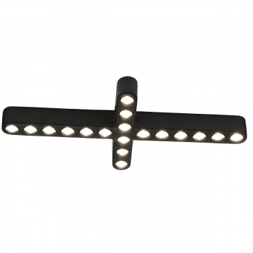 Grilă LED cu Sina Magnetică Aplicată, Lumina Neutră, 18W, Model S13, Negru – O Soluție Elegantă pentru Spații Contemporane