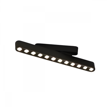Grilă LED Reglabilă cu Sina Magnetică Aplicată, Lumina Neutră, 12W, Model S7, Negru – Soluție Versatilă pentru Iluminat Modern