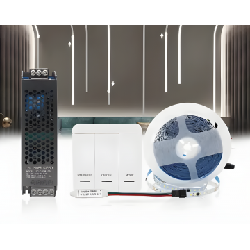 KIT Banda LED Digitală Premium – Lumina Roșie 10m, 12W/M, 24V, cu Transformator de 150W și Controler pentru Un Design Modern și Versatil