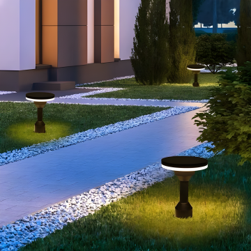 Lampa de Grădină Distinsă, Gri, Înălțime 30cm – O Piesă Funcțională pentru Iluminarea Grădinilor cu LED, Model DM201656