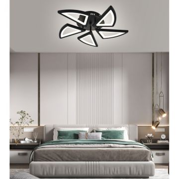 Lampă LED de tavan modernă, cu telecomandă și lumină reglabilă, Negru – DM3858/5 – Iluminare personalizată, ideală pentru orice spațiu.