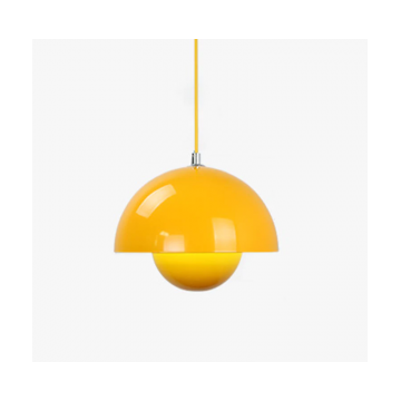 Lampă pendul nordică semisferică, Metal Galben – DM9202/230 E27 – Design minimalist și eficient pentru orice spațiu.
