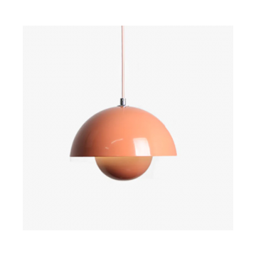 Lampă pendul semisferică modernă, stil nordic, Metal Roz – DM9202/230 E27 – Design simplu și elegant pentru un ambient luminos și vibrant.