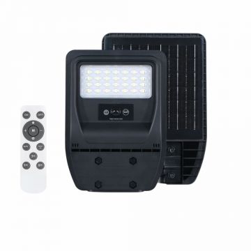 Lampa Stradala cu sensor de miscare,panou solar monocristalin integrat si telecomanda - 30W/6500k