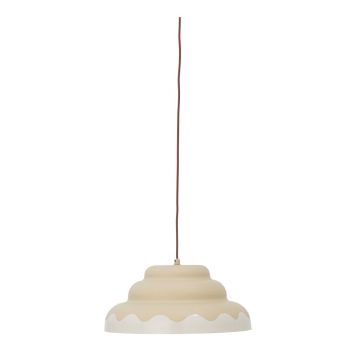 Lustră crem cu abajur din metal ø 40 cm Lacya – Bloomingville
