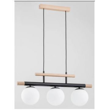 Lustra cu Glob Alb Fasung E27 x 3 DM-9718-3