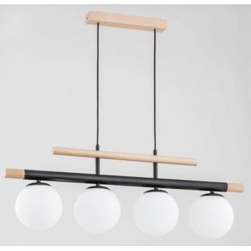Lustra cu Glob Alb Fasung E27 x 3 DM-9718-4