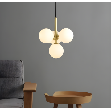 Lustră de Lux cu 4 Globuri Aurii – Soluție Premium pentru Iluminat, Model DM5050/4