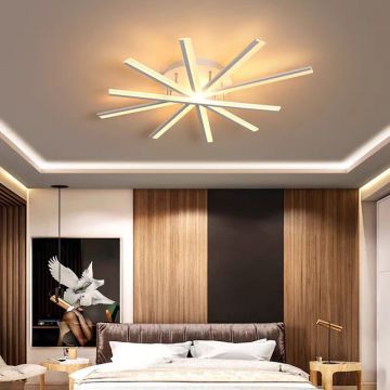 Lustră de Lux DM-G4036-5, Design cu 5 Brațe, Telecomandă și 3 Setări de Lumină, 150W, Alb – Iluminat Elegant și Personalizat pentru Oricare Cameră