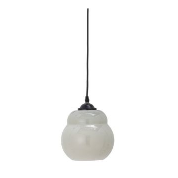 Lustră gri cu abajur din sticlă ø 19 cm Motella – Bloomingville
