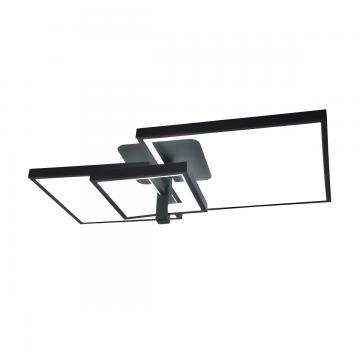 Lustră LED Asimetrică cu Design Geometric, Model DM60018-3, Negru – Eleganță Modernă și Stil Unic pentru Iluminatul Tău