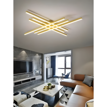 Lustră LED cu Design Elegant și Intensitate Reglabilă, Model DM9112/6, Auriu – Glamour și Funcționalitate pentru Fiecare Interiores