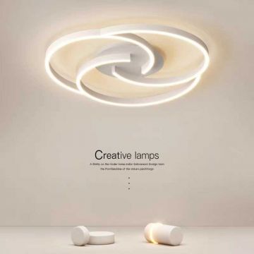 Lustra LED cu Telecomanda wifi 2.4G Alb lumina/rece/calda/neutra intensitate reglabila DM-G4131 WT