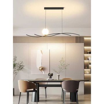 Lustra LED cu Telecomanda wifi 2.4G lumina/rece/calda/neutra intensitate reglabila DM-G4063 BK