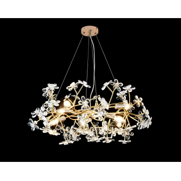 Lustră LED de Lux, 80cm, Model DM9095/800 - Design Metalic Sofisticat pentru un Decor Elegant
