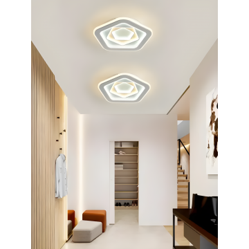 Lustră LED, design premium, Alb, 3 Tipuri de Lumină, 92W, DM9115-300, alegerea ideală pentru un interior deosebit.