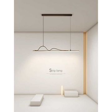 Lustră LED Elegantă cu Telecomandă WiFi 2.4G, Lumină Reglabilă Rece/Calda/Neutră, 120cm, Iluminare Premium și Stil Contemporan DM-G4053