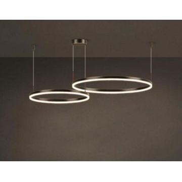 Lustra LED Luxury Tip DM-G3651-40+60, Cu Telecomanda, 3 Tipuri De Lumina, Inaltime Reglabila, 120W,Maro