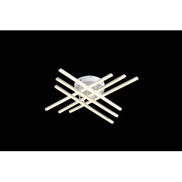 Lustră LED Modernă cu 6 Surse de Lumină, Intensitate Reglabilă, Model DM7015-6C  , Alb/Negru – Rafinament și Control în Orice Spațiu