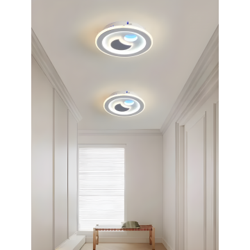 Lustră LED Rafinată cu 3 Tipuri de Lumină, 60W, Alb/Gri, - Model DM 9113-240 Un design contemporan care transformă orice cameră.