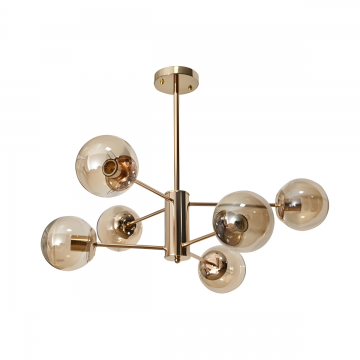 Lustră Modernă cu Design Distins și 6 Bile Ionice – O Piesă Unică pentru Iluminat Elegant, Model DM-V19/6