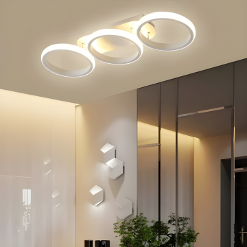 Lustră Modernă LED, Stil Contemporan, Alb, DM130-3 – Iluminare Impecabilă pentru Un Spațiu Premium