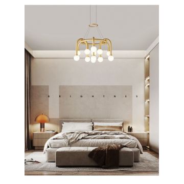 Lustră Modernă Nordică Suspendată cu 12 Globuri, DM-DV225-12C – Eleganță Rafinată pentru Spații Contemporane
