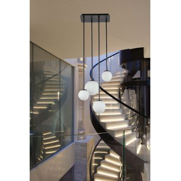 Lustră Modernă Nordică Suspendată cu 4 Globuri, DM-VC2414L-4 – Eleganță Rafinată pentru Spații Contemporane