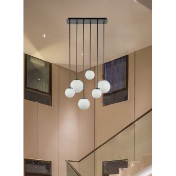 Lustră Modernă Nordică Suspendată cu 6 Globuri, DM-VC2414L-6 – Eleganță Rafinată pentru Spații Contemporane