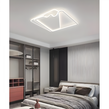 Lustră Premium, Alb Elegant, Cu Telecomandă, Lumină Adaptabilă: Rece, Caldă și Neutră, Intensitate Reglabilă, Model DM3943 WT