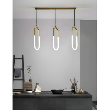 Lustră Premium Aurei Suspendată DM-G4070/3, 30CM – Telecomandă WiFi 2.4G cu Lumină Reglabilă și Design Contemporan