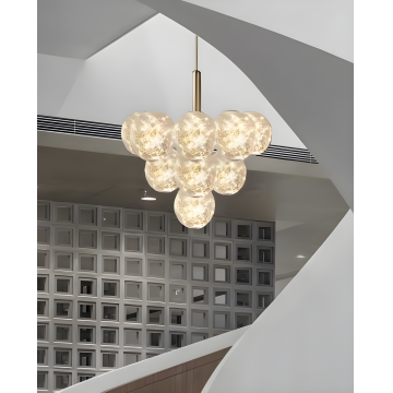 Lustră Premium Suspendată DM Living cu 9 Globuri, 90W, 50CM, Design Modern 3000K, DM-G3503/13 – Soluție Distinsă pentru Amenajări Interioare